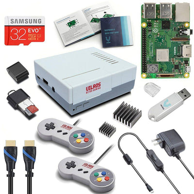 Raspberry Pi 3 B+ Retro Arcade Gaming Kit with 2 Gamepads