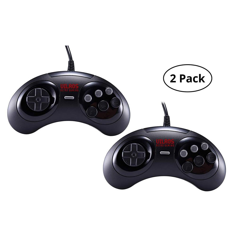 Vilros Retro Gaming SEGA Genesis Style USB Gamepads-Set of 2 | Vilros.com | Free Shipping