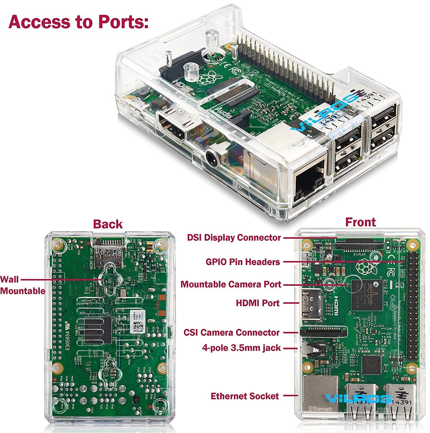 Raspberry Pi 3 Model B Complete Starter Kit – 32GB | Vilros.com | Free Shipping