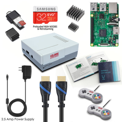 Raspberry Pi 3 Retro Pie Arcade Gaming Kit with 2 Classic USB Gamepads | Vilros.com | Free Shipping