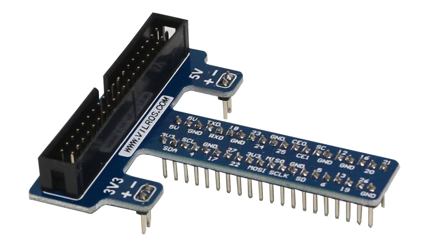 Raspberry Pi T Shape Cobbler Breakout Kit - 40 Pin | Vilros.com | Free Shipping