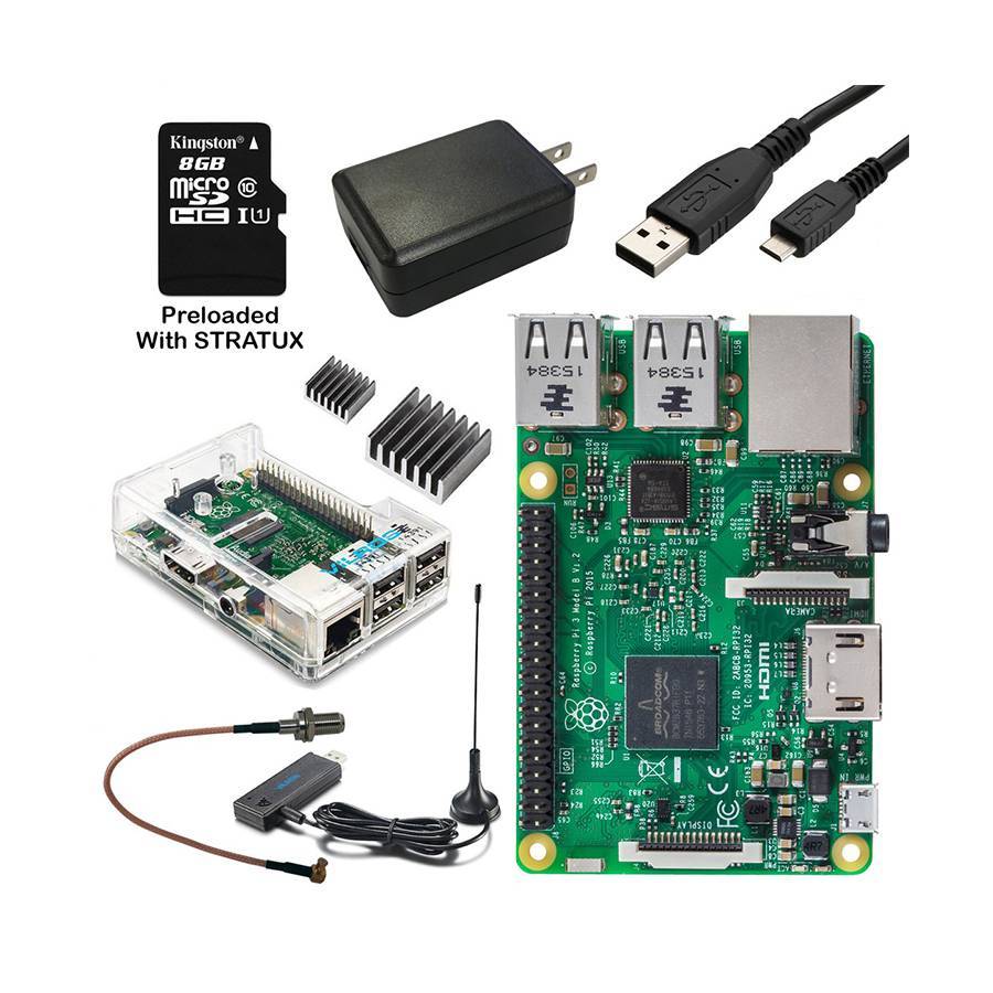 Raspberry Pi 3 Model B Aviation Weather & Traffic Receiver Kit