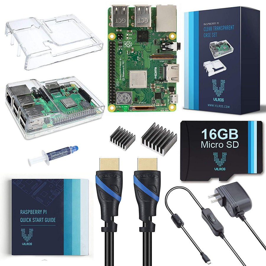 V-Kits Raspberry Pi 3 B+ (B Plus) Complete Starter Kit | Vilros.com | Free Shipping