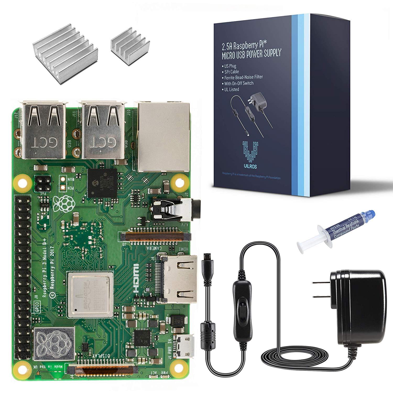 Vilros Raspberry Pi 3 Model B+ (B Plus)-with 2.5A Power Supply | Vilros.com | Free Shipping