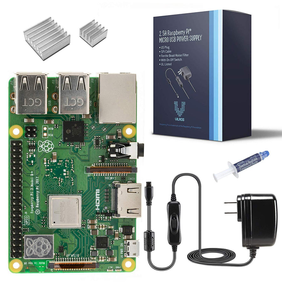 Vilros Raspberry Pi 3 Model B+ (B Plus)-with 2.5A Power Supply | Vilros.com | Free Shipping
